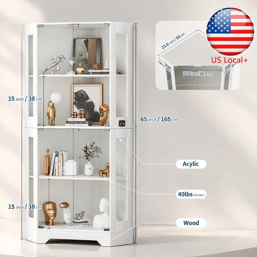 Vetrina angolare bianca da col - Storage & Organization recensione e prezzo