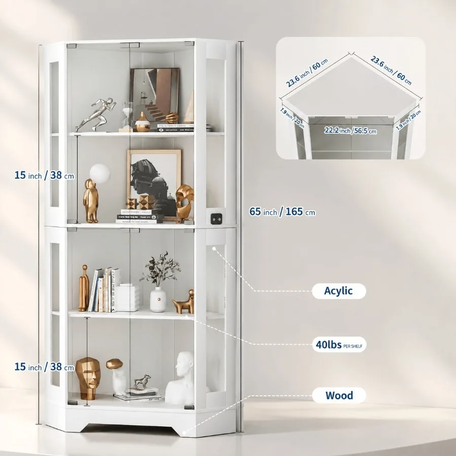 Vetrina angolare bianca da col - Storage & Organization recensione e prezzo
